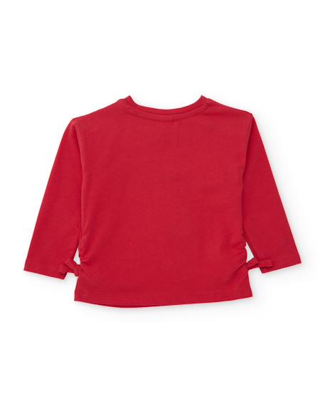 T-shirt bébé fille en jersey à motif cœurs et nœuds Rouge 2 - vertbaudet enfant 