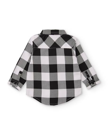 Chemise bébé garçon en toile à carreaux avec poche brodée Noir 2 - vertbaudet enfant 