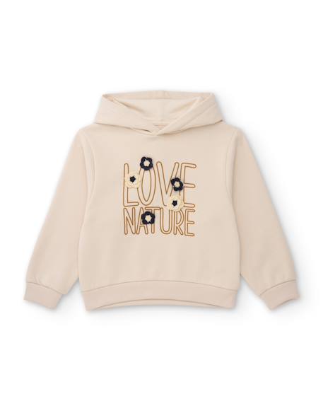 Ensemble en maille pour fille avec sweat à capuche et broderie florale Blanc 2 - vertbaudet enfant 