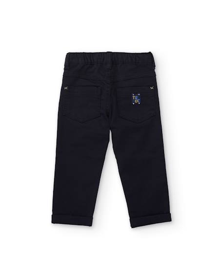 Pantalon droit garçon en coton résistant Bleu 3 - vertbaudet enfant 