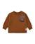Sweat bébé garçon en molleton avec motif grenouille et message imprimé Marron 1 - vertbaudet enfant 