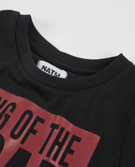 T-shirt garçon en jersey avec motif de voiture classique Noir 3 - vertbaudet enfant 