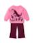 Ensemble fille en molleton avec sweat girafe et pantalon assorti Rose 2 - vertbaudet enfant 