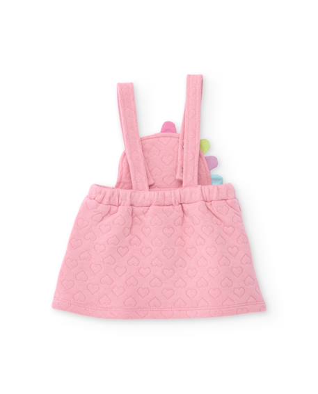 Ensemble bébé avec robe en tissu plat et t-shirt en maille Rose 5 - vertbaudet enfant 