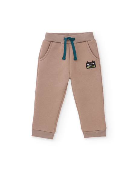 Ensemble bébé garçon en molleton avec sweat motif ours et pantalon assorti Vert 3 - vertbaudet enfant 