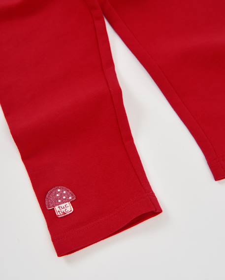 Legging bébé fille en maille stretch avec motif champignon Rouge 5 - vertbaudet enfant 