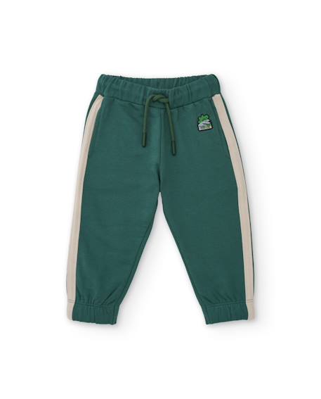 Ensemble garçon en molleton avec sweat à capuche rhinocéros et pantalon Vert 4 - vertbaudet enfant 