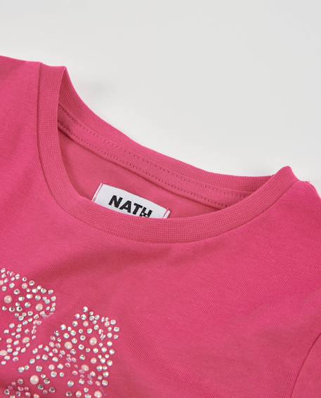 T-shirt fille en maille avec manches longues et imprimé de paris Rose 3 - vertbaudet enfant 