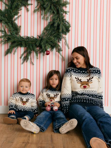 Pull de Noël bébé garçon Capsule Famille marine 7 - vertbaudet enfant 