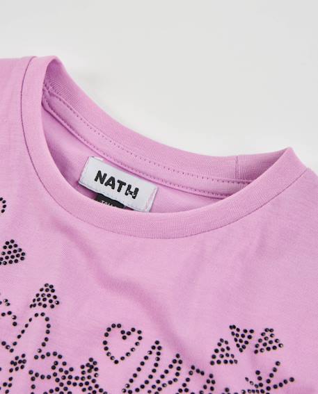 T-shirt fille en maille avec imprimé floral Violet 3 - vertbaudet enfant 