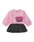 Robe bébé fille en molleton avec motif sac et toucher chaud Rose 1 - vertbaudet enfant 