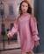 Robe fille en molleton avec capuche et imprimé frontal Rose 1 - vertbaudet enfant 