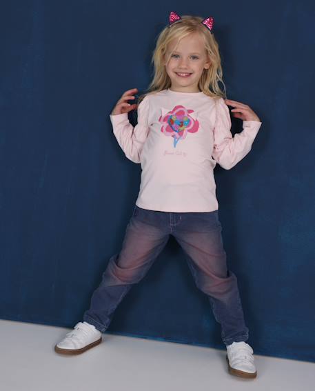 Jean bébé fille coupe droite et taille ajustable Bleu 1 - vertbaudet enfant 