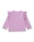 T-shirt en jersey bébé fille à volants aux épaules et broderie papillons Violet 3 - vertbaudet enfant 