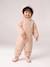 Combinaison de pluie imprimée à capuche bébé doublée polaire vanille+vieux rose 1 - vertbaudet enfant 