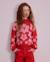 Pull pour fille en tricot avec design floral et finition côtelée Rouge 1 - vertbaudet enfant 