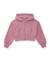 Ensemble pour fille en maille avec sweat à capuche court et pantalon large Rose 2 - vertbaudet enfant 