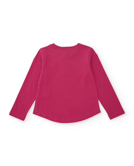 Ensemble fille en maille avec t-shirt imprimé et leggings ajustés Rose 4 - vertbaudet enfant 