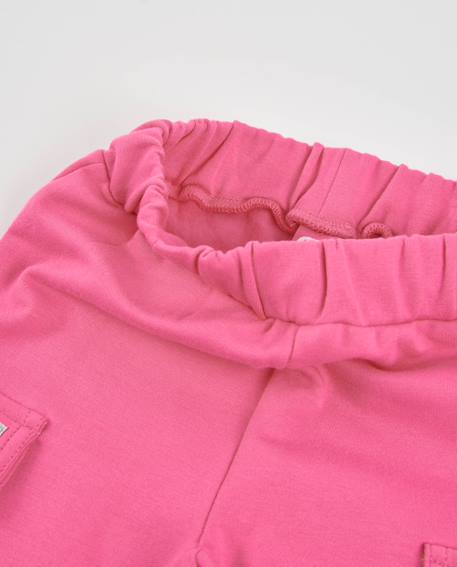 Pantalon cargo fille en molleton doux Rose 3 - vertbaudet enfant 