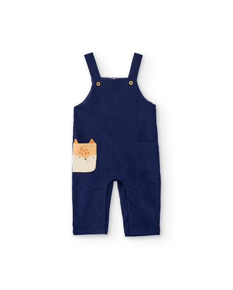 Ensemble pour bébé avec salopette en velours côtelé Bleu 4 - vertbaudet enfant 