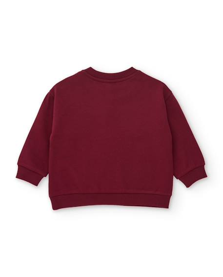 Ensemble garçon en molleton avec sweat animaux de la savane et pantalon Rouge 4 - vertbaudet enfant 