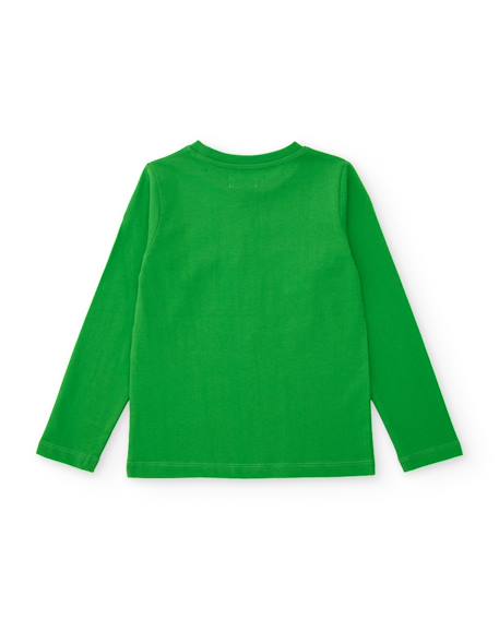 T-shirt en jersey pour garçon avec design pixélisé Vert 2 - vertbaudet enfant 
