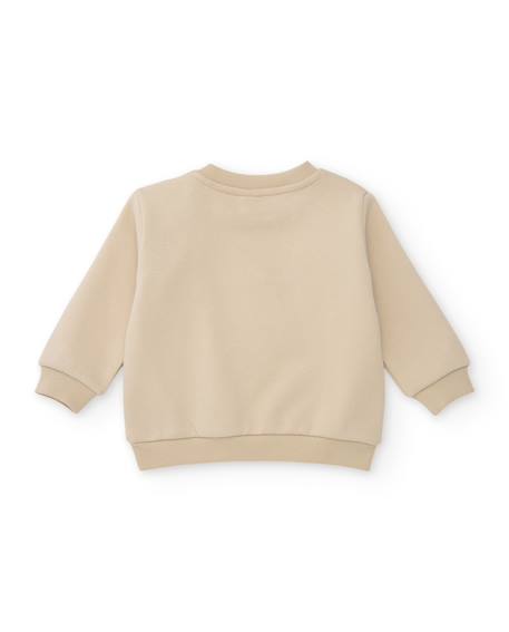 Sweat en molleton pour garçon avec imprimé graphique Blanc 2 - vertbaudet enfant 