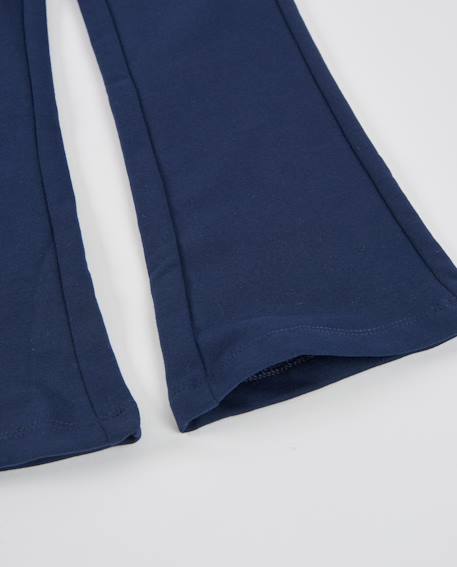 Legging en molleton évasé avec taille élastique pour fille Bleu 4 - vertbaudet enfant 