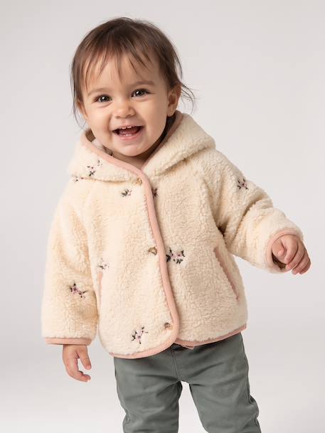 Manteau à capuche bébé fille vanille 6 - vertbaudet enfant 