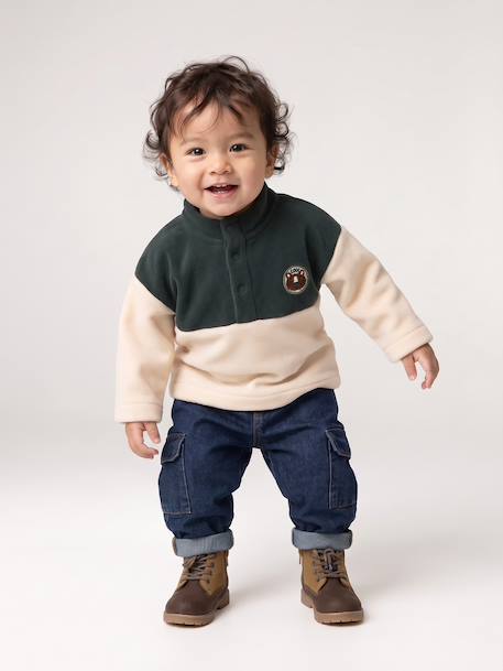 Sweat bébé garçon col montant vert sapin 8 - vertbaudet enfant 