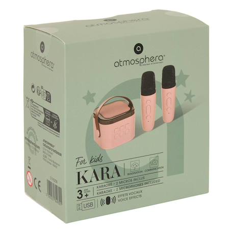 Set karaoké enceinte et micros - kara Rose+Vert 2 - vertbaudet enfant 