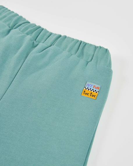 Pantalon de jogging garçon en molleton avec taille élastique et tissu respirant Vert 4 - vertbaudet enfant 