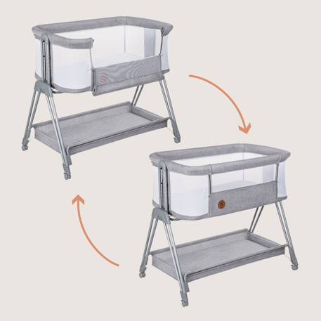 Lit cododo berceau 3en1 luna réglable en hauteur et inclinaison avec matelas Beige sand+Beige taupe+Grey concrete 16 - vertbaudet enfant 