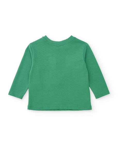 T-shirt garçon en jersey avec poche et imprimé ludique Vert 2 - vertbaudet enfant 