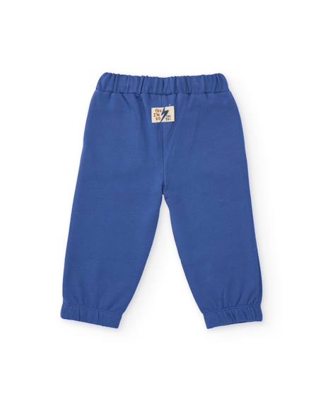 Pantalon de jogging bébé garçon en molleton avec taille élastique Bleu 2 - vertbaudet enfant 