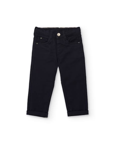 Pantalon droit garçon en coton résistant Bleu 2 - vertbaudet enfant 