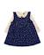 Ensemble pour bébé avec t-shirt en maille et robe florale en tissu plat Bleu 1 - vertbaudet enfant 