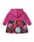 Robe bébé fille à capuche et imprimé floral en tissu léger Violet 2 - vertbaudet enfant 