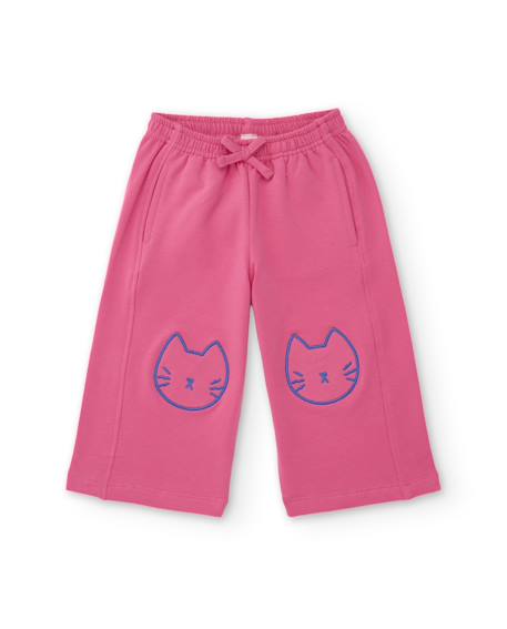 Ensemble fille en molleton avec veste zippée imprimée et pantalon Bleu 3 - vertbaudet enfant 