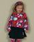 Sweat bébé fille en molleton à imprimé floral et couleurs vives Rouge 1 - vertbaudet enfant 