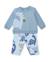 Ensemble bébé en molleton avec dinosaure en relief Bleu 1 - vertbaudet enfant 