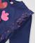 Sweat en molleton pour fille à motif floral et volants Bleu 4 - vertbaudet enfant 