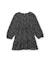 Robe fille en toile avec design floral et manches à volants Noir 2 - vertbaudet enfant 