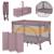 Lit parapluie parc bébé 3en1 laura 0-36 mois avec matelas haute densité et roulettes Beige sand+Black carbon+Green sage+Grey concrete+Pink nude 25 - vertbaudet enfant 