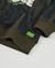 Sweat garçon en molleton avec message imprimé et détails vert olive Vert 5 - vertbaudet enfant 