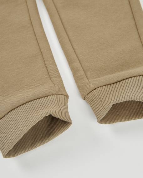 Pantalon confortable en molleton avec cordon de serrage pour garçon Beige 4 - vertbaudet enfant 