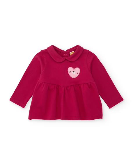 Ensemble en peluche pour bébé de trois pièces avec détails brodés Rose 4 - vertbaudet enfant 
