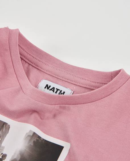 T-shirt pour fille en maille à manches longues et design urbain Rose 3 - vertbaudet enfant 