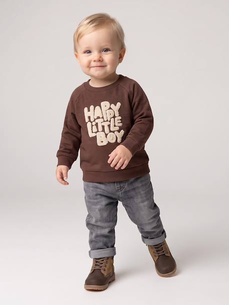 Sweat bébé garçon manches longues marron 7 - vertbaudet enfant 