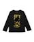 T-shirt garçon en maille avec imprimé skater et lettres contrastantes Noir 1 - vertbaudet enfant 